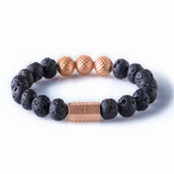 Black lava 10mm K-18 rose gold