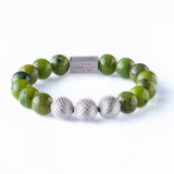 Canadian Jade 12mm Sterling 925 Silver