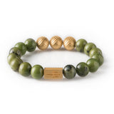 Canadian Jade 12mm K-18 Yellow Gold