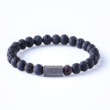 Black Lava 8mm Black Ruthenium