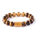 Tiger Eye 10mm K-18 Yellow Gold