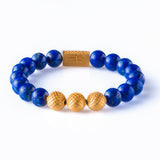 Lapis lazuli 10mm K-18 yellow gold