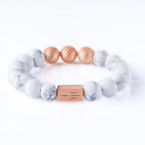 Howlite 12mm K-18 Rose Gold