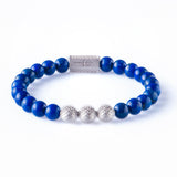 Lapis lazuli 8mm Sterling 925 silver