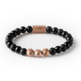 Black Onyx Nero 8mm K-18 Rose Gold