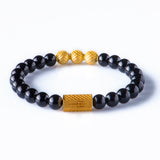 Black Onyx 8mm K-18 Yellow Gold