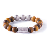 Tiger Eye Matt 10mm Sterling 925 Silver