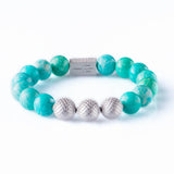 Amazonite 12mm Sterling 925 Silver