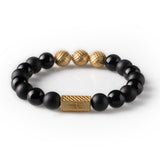 Black Onyx Nero 10mm K-18 Yellow Gold