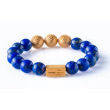Lapis lazuli 12mm K-18 yellow gold