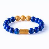 Lapis lazuli 10mm K-18 yellow gold