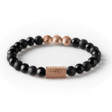 Black Onyx Nero 8mm K-18 Rose Gold