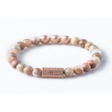 Sunstone 8mm K-18 rose gold