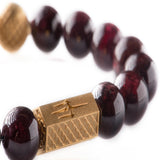 Garnet 10mm K-18 Yellow Gold