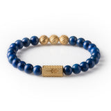 Lapis lazuli 8mm K-18 yellow gold