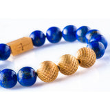 Lapis lazuli 12mm K-18 yellow gold