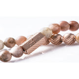 Sunstone 8mm K-18 rose gold
