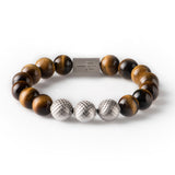 Tiger Eye 12mm Sterling 925 Silver