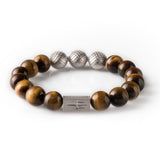 Tiger Eye 12mm Sterling 925 Silver