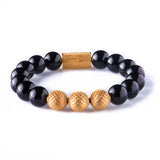 Black Onyx 10mm K-18 Yellow Gold