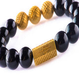 Black Onyx 10mm K-18 Yellow Gold