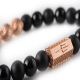 Black Onyx Nero 8mm K-18 Rose Gold