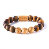 Tiger Eye Matt 10mm K-18 Yellow Gold