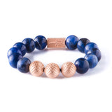 Sodalite 12mm K-18 Rose Gold