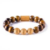 Tiger Eye 10mm K-18 Yellow Gold