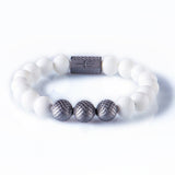 White Onyx 10mm Black Ruthenium