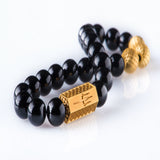 Black Onyx 8mm K-18 Yellow Gold
