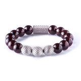 Garnet 10mm Sterling 925 Silver