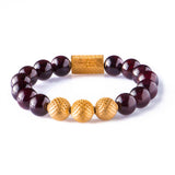 Garnet 10mm K-18 Yellow Gold