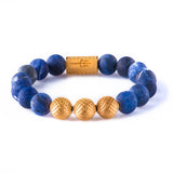 Sodalite Matt 10mm K-18 Yellow Gold