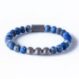 Sodalite Matt 8mm Black Ruthenium