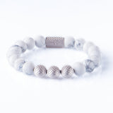 Howlite 10mm Sterling 925 Silver