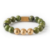 Canadian Jade 12mm K-18 Yellow Gold