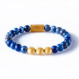 Sodalite 8mm K-18 Yellow Gold