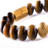 Tiger Eye 10mm K-18 Yellow Gold