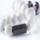White Onyx 10mm Black Ruthenium