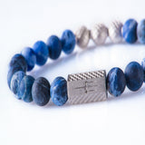 Sodalite Matt 8mm Sterling 925 Silver