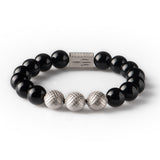 Black Onyx 12mm Sterling 925 Silver