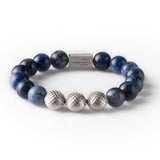 Sodalite 12mm Sterling 925 Silver