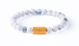 Howlite 8mm K-18 yellow gold