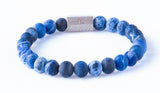 Sodalite matt 8mm Sterling 925 Silver