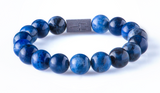 Sodalite 12 mm black ruthenium plated