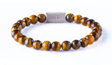 Tiger eye 8mm white rdodium