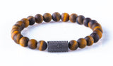 Tiger eye mat 8’mm black ruthenium