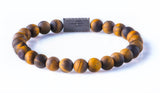 Tiger eye mat 8’mm black ruthenium