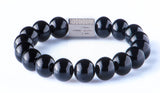 Black onyx 12mm Sterling 925 Silver
